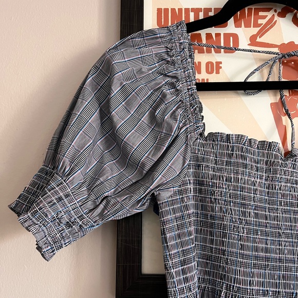 Hill House Athena Puff Sleeve Dress, Tai Check Medium - Picture 2 of 5